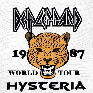 Rockband jaren '80 SVG, Def Leppard Svg Png, Def Leppard Animal Digital Sublimation, Band Tee Svg Png, Cricut en Silhouette Files, Retro Tee Png