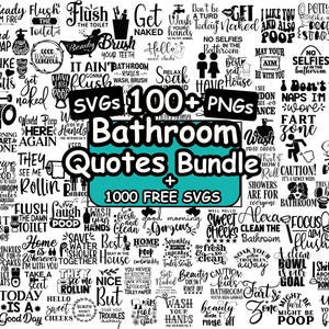 Badkamer citaten Svg bundel, badkamer teken Svg, Png, wasruimte Svg, badkamer citaat, toilet Svg, png, grappige badkamer Svg, gesneden bestand voor Cricut