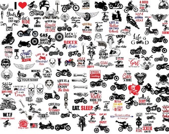 Pacote de imagens SVG de motocicletas, PNG de motocicletas, SVG de bicicletas, clipart de bicicletas, PNG de bicicletas para sublimação