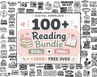 Reading Svg Bundle, Book Lovers svg, Librarian svg, Book Quotes svg, Book Worm svg, Book Reader Svg, Reading Books Svg for Cricut, Book svg
