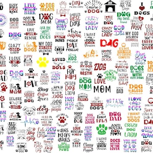 Paquete de SVG de perro, SVG de amante de los perros, SVG de cita de perro, paquete de SVG de citas divertidas de perros, refranes de perros, archivos de corte de perro, SVG de mamá de perro, SVG de mascota, clipart de perro