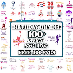 Retro birthday svg bundle, Birthday Girl svg, birthday party svg, birthday clipart, Birthday cake svg, Birthday svg file, Birthday party png
