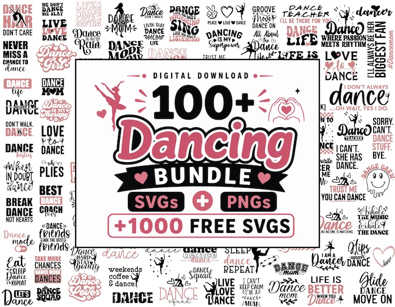 Dance SVG Bundle, Dance Quotes Svg, Dance Mom Svg, Dance Coach Svg, Dance Shirt Svg, Dance Lover SVG, Dance Coach Svg, Dance Life Svg Cricut image 1