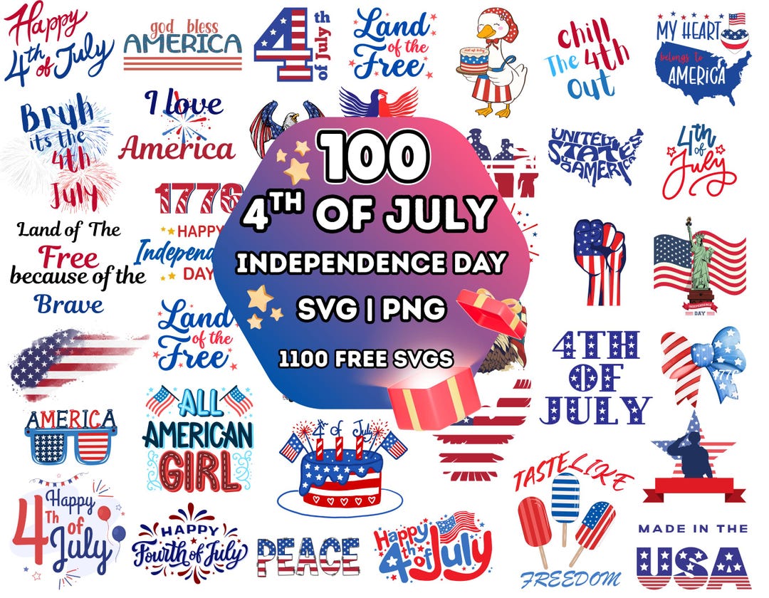 4th of July Svg Bundle, 4th of July Png Bundle, Independence Day Svg ...