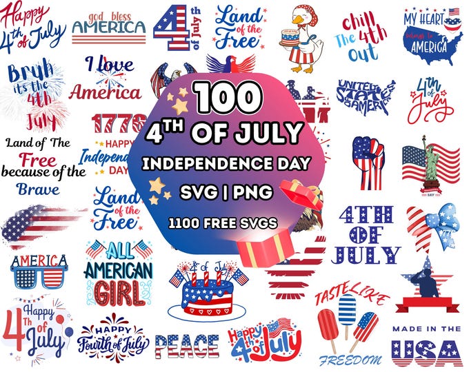 4th of July Svg Bundle, Independence Day, US Flag Svg, Patriotic Svg ...