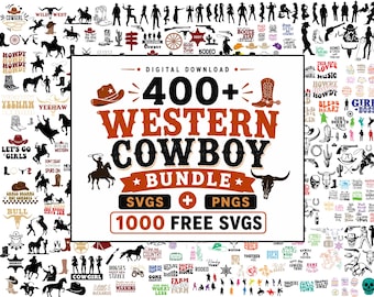 Western Cowboy SVG Bundle, Rodeo Clipart, Western Quotes SVG, Country Boy Sayings PNG, Cowgirl Svg, Country Svg Cut Files, Wild West Clipart