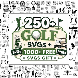 Golf SVG-bundel, Golfer clipart, Golfkar, Golfcitaten SVG, Golf monogram SVG, Golf naamlijst, Digitale bestanden van golfclubs, Golf PNG JPG