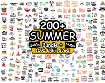 Pacote de SVGs de Verão, SVG de Verão, SVG de Praia, SVG de Verão, SVG de Férias, SVG com Frases Engraçadas sobre a Praia, SVG com Vibrações de Verão, SVG para Camiseta de Praia (Cricut)