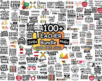 Teacher Svg Bundle, Teacher Svg, School Svg, Teacher Clipart, Teacher Quote Svg,Teacher Life Svg,Back to School Svg,Teacher Appreciation Svg
