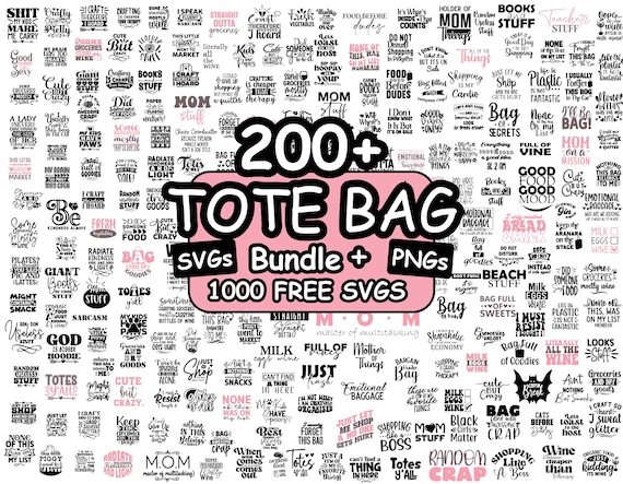 Funny Tote Bag Svg Bundle, Tote Bag Quotes Svg, Tote Bag Sayings Svg, Mom Bag Svg, Market Bag svg cricut, Tote Bag Png,Emotional Baggage svg