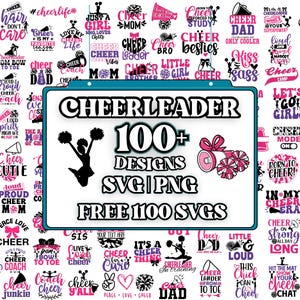 Cheerleader svg bundle, Cheerleader Shirt, Cheerleading Svg, Cheer Squad Svg, Cheer Clipart, Pom Pom svg, Cheerleader Monogram,Cheer Clipart