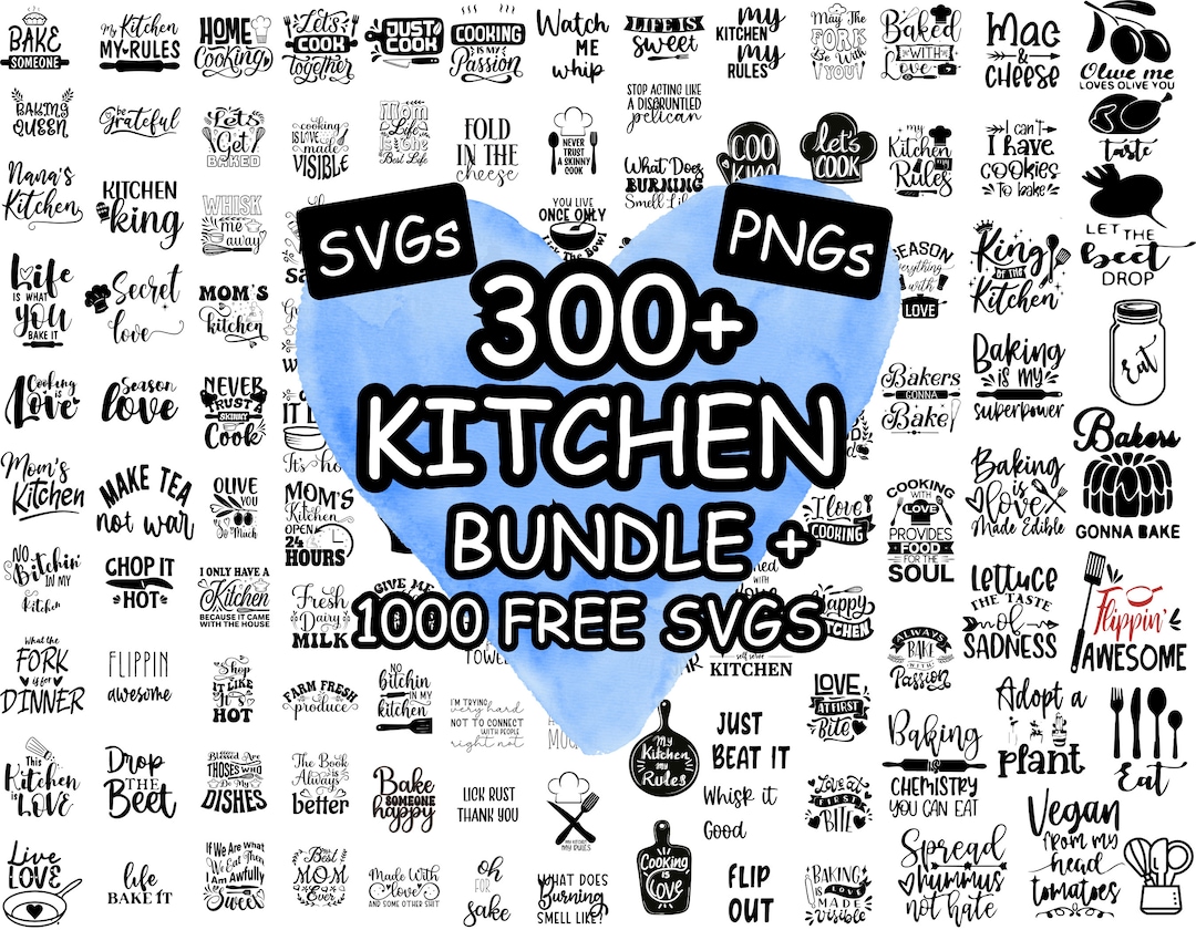 Kitchen SVG Bundle: 200+ Baking & Cooking Designs (digital Download) - Etsy
