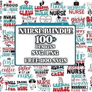 Nurse SVG Mega Bundle, Future Nurse Svg, Nurse Sayings, Nurse Life, Doctor Svg, Nurse Superhero, Pediatric Nurse Svg Stethoscope, Silhouette