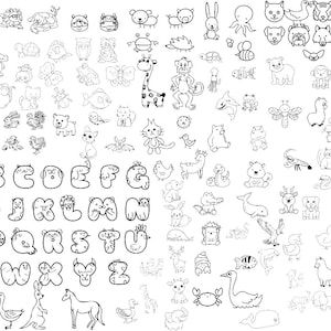 Tier Clipart, Zoo, Safari Tier svg, Doodles svg, Tierclipart, Kindergarten svg, Tierclipart, Zoo, Safari Tier svg, Doodles Png