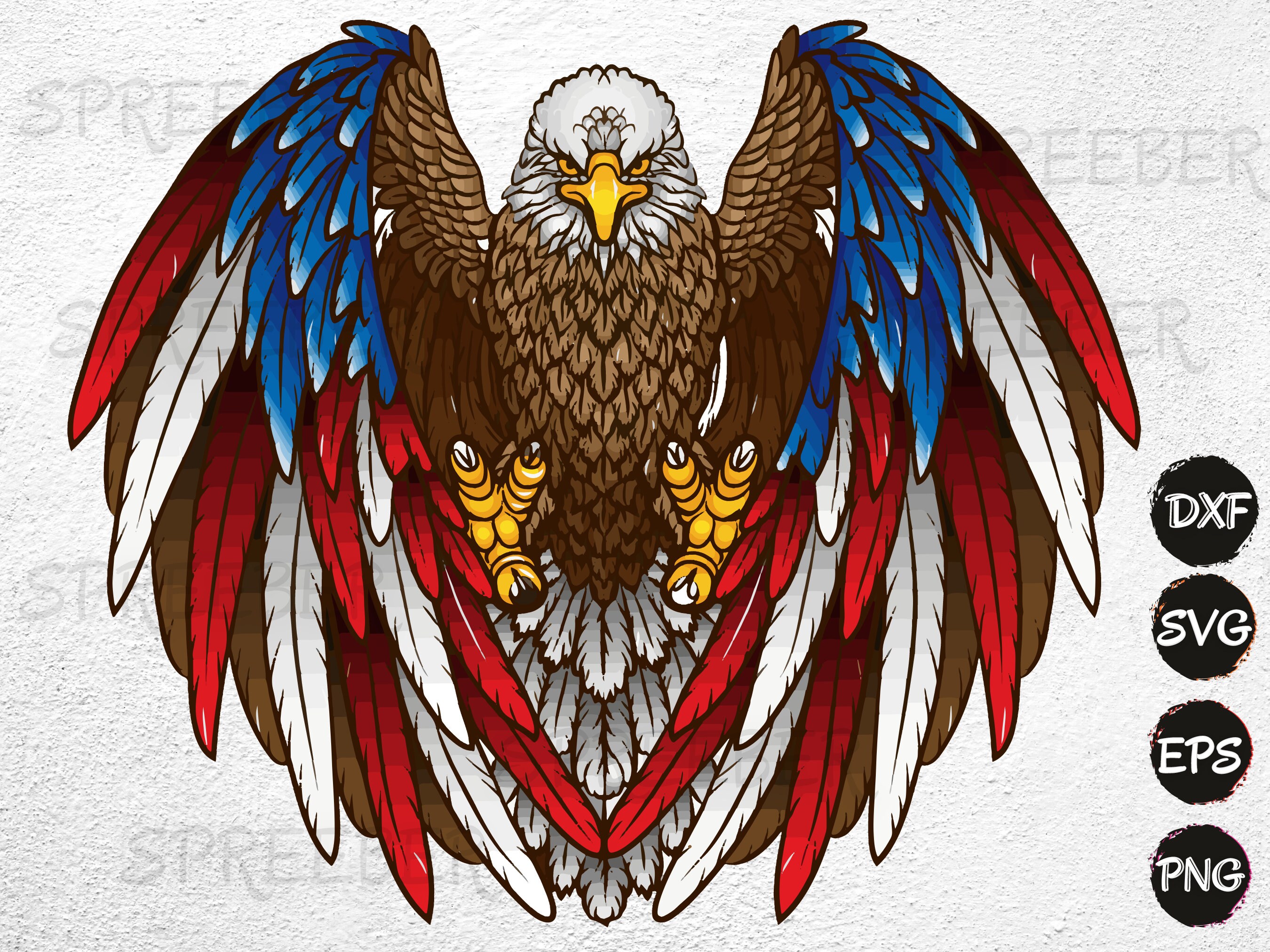 Patriotic Eagle Svg American Eagle Svg American Eagles Svg Etsy