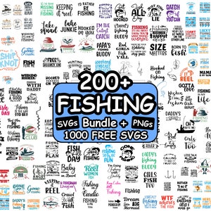 Pacchetto Svg di pesca, Pescatore Svg, Citazione di pesca Svg, Detto di pesca, File di taglio pesca, Silhouette di pesca, Prostituta Svg, Pesce Svg, Pesce Png