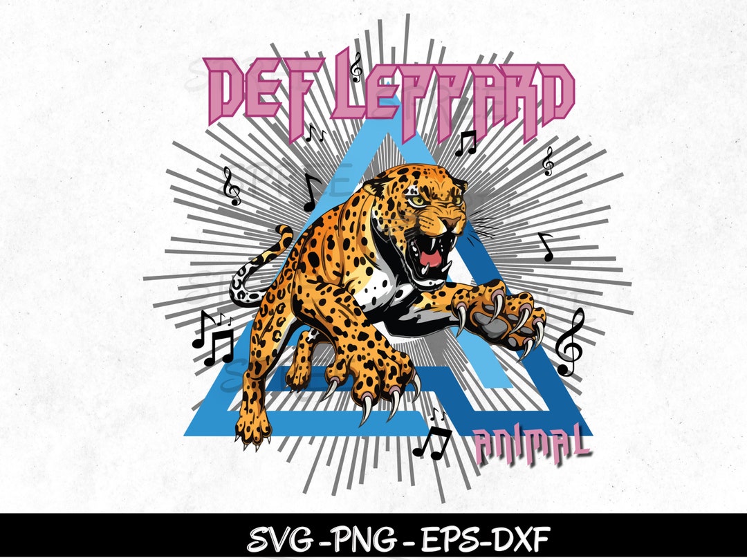 Def Leppard Png, Def Leppard Animal Digital Sublimation, Rock Band Tee