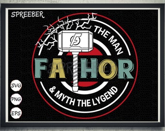 Fathor Superhero SVG, Fathers Day Shirt (Digital Files)