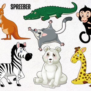 Animal SVG, Jungle Animals SVG, Safari SVG, Cute Animals svg, Zoo Animals Clip Art, Baby Animals Cut Files, Zoo svg, Giraffe, Monkey, Zebra