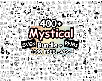 SVG Celestial, Pacote de SVG Celestial Boho, SVG Místico, SVG Mulher Espiritual Lua Mística, SVG Bruxa, SVG Mágico, SVG Gato Místico, SVG Bruxaria
