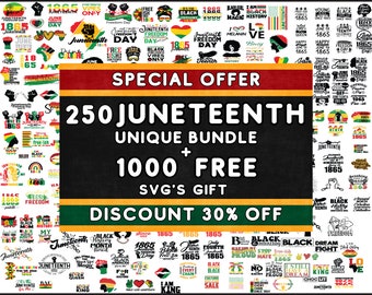 Juneteenth SVG Bundle, Black History Designs (250+ Files)