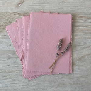 5x7"DUSTY ROSE 150gsm Büttenrand Papier Rosa Baumwollpapier Hochzeitspapier Kalligraphie Papier Hochzeitspapier 150g/m²