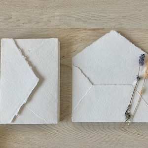 Sobres de algodón A1 de 4 barras BLANCOS Sobres RSVP Sobres con bordes desbarbados Sobres con bordes desbarbados Sobres con bordes Papel de algodón para escribir cartas