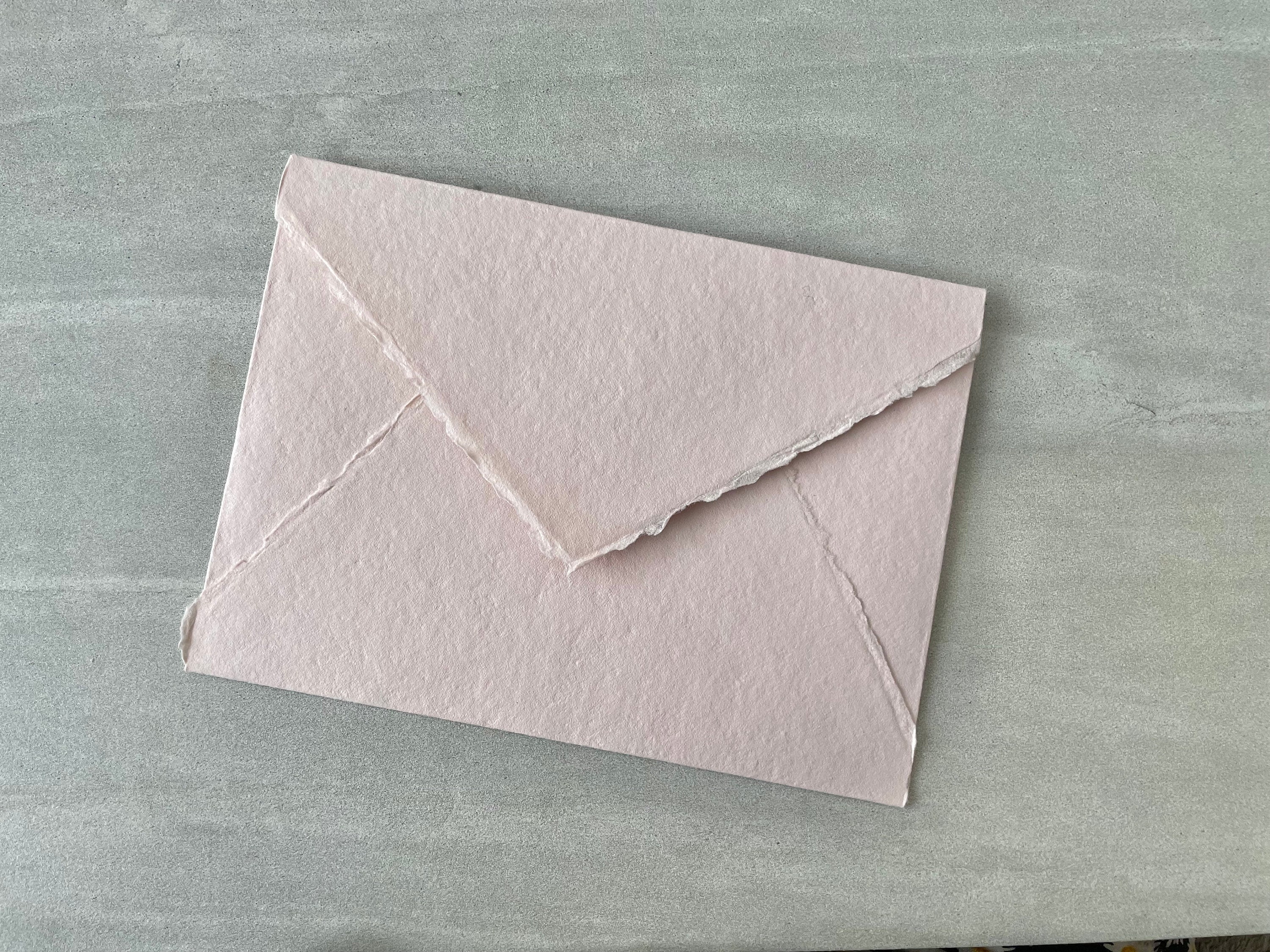 25 5.25 X8.25 A5 Cards Deckled Edge Paper White Cotton Rag Paper Handmade  Paper Wedding Invitation 