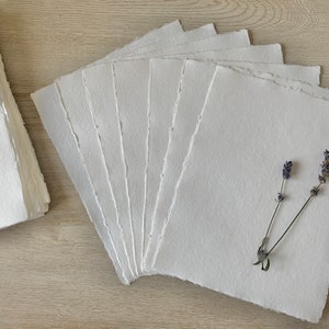 20x25cm WEISS 150 g/m² Büttenpapier Büttenrand Büttenpapier Büttenrand Papier Hochzeitspapier Büttenpapier Kalligraphie Papier