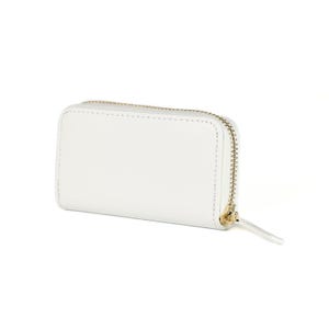SECONDS SALE: Kleine Saffiano Leder Geldbörse Kleine Geldbörse für Frauen Minimalist Portemonnaie Frau Kleine Weiße Geldbörse