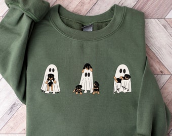 Dog Ghost Sweatshirt, Dog Halloween Sweater, Halloween Crewneck, Ghost Dogs Sweatshirt, Halloween Sweatshirt, Fall Shirts, Dog Lover Gift