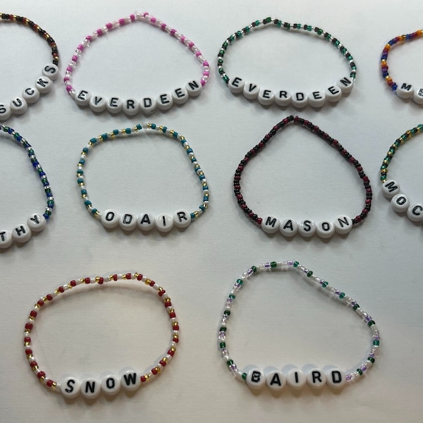 Hunger Games Themed Stackable/Friendship Beaded Bracelets