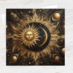 Sun and Moon - Greeting Cards - Single or Bulk Pack of 10