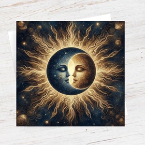 Sun and Moon - Greeting Cards - Single or Bulk Pack of 10