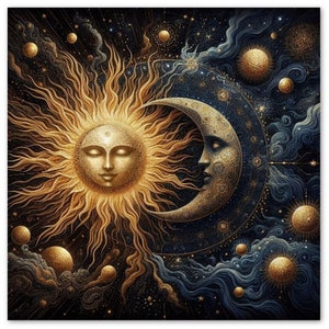Sun and Moon - Greeting Cards - Single or Bulk Pack of 10