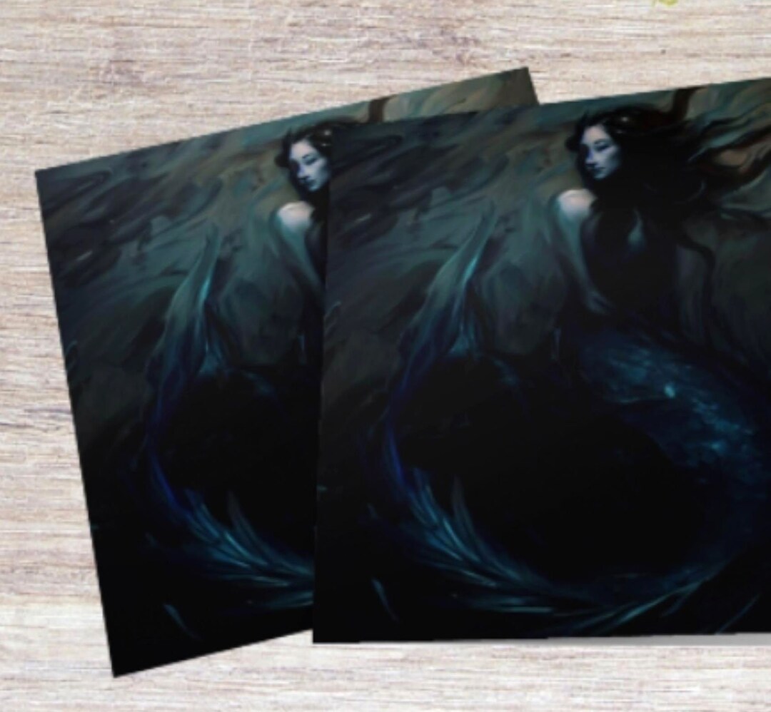 Mermaid Cards, Large Note Card, Invites, Birthday, Money Card - Etsy