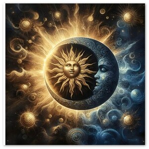 Sun and Moon - Greeting Cards - Single or Bulk Pack of 10