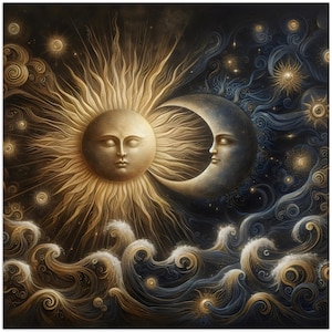 Sun and Moon - Greeting Cards - Single or Bulk Pack of 10