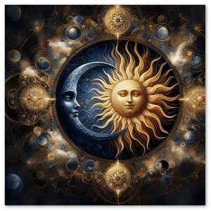 Sun and Moon - Greeting Cards - Single or Bulk Pack of 10
