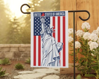 Bandeira Patriótica, Bandeira da Estátua da Liberdade, Decoração para Casa dos EUA, Bandeiras dos Estados Unidos da América, Orgulho Americano, Decoração Patriótica