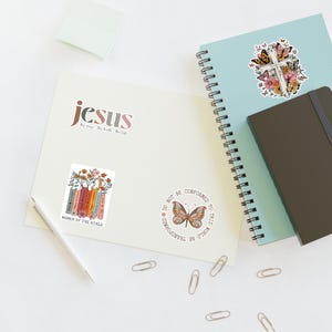 Faithful Christian Sticker Sheets, Religious Planner Stickers, Bible Journaling, Religious Scrapbooking, Faith Stickers