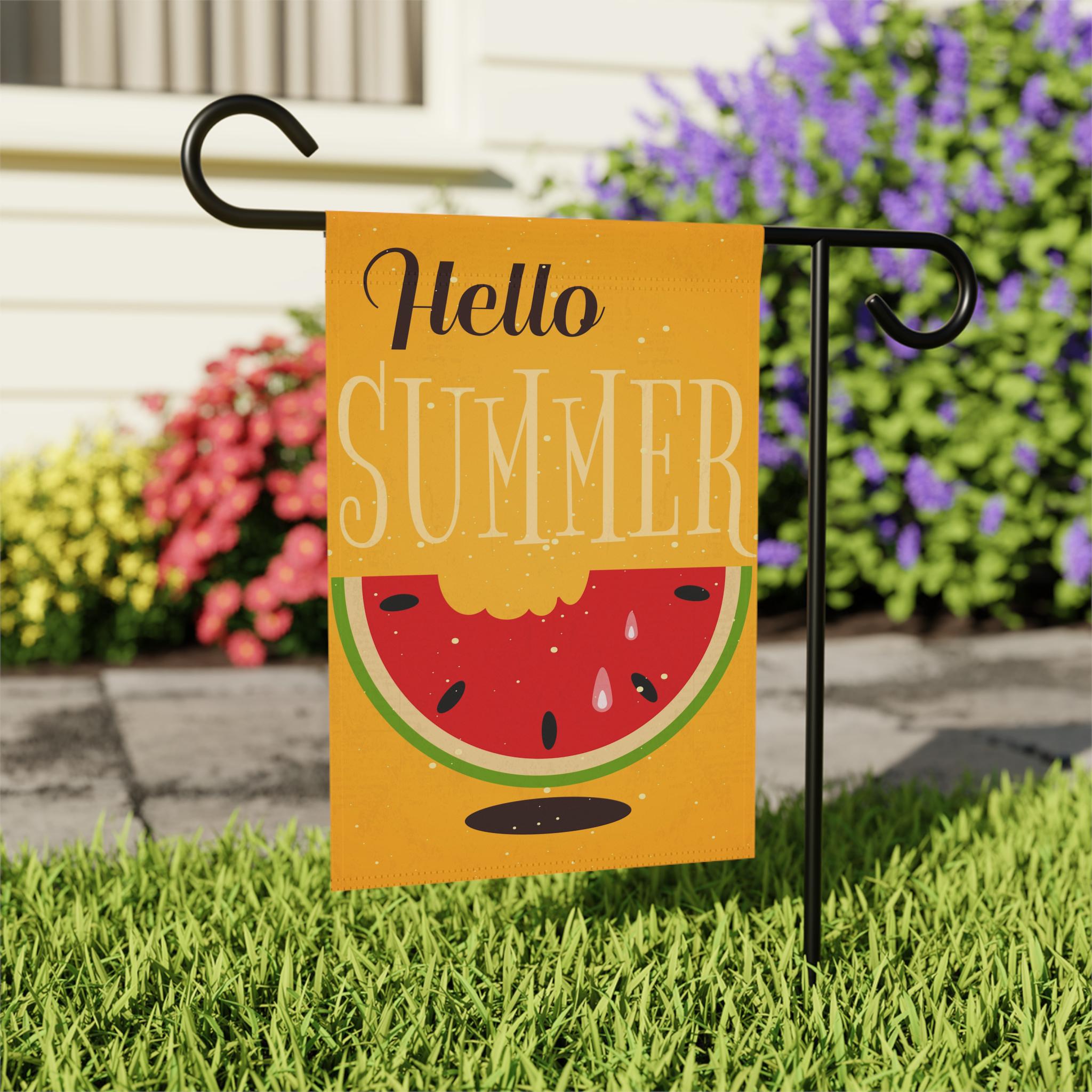 LOGOFUN Wassermelone Zwerg Garten Schild - Süße Sommer Deko Für Rasen & Hof, Mit Pfählen