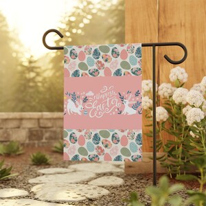 Happy Easter Garden Flag, Easter Garden Flag, Spring Garden Flag, Garden Flag,  House Flag