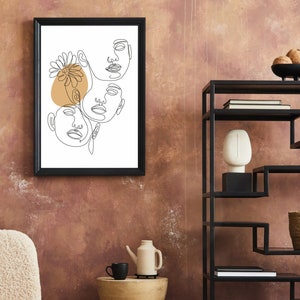 One Line Art Woman Printable | Woman Line Art Home Decor | One Line Art Woman | Female Line Print | Minimal Woman Art | Instant Download