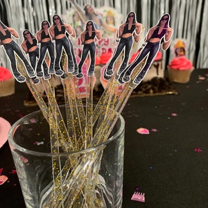 Funny Drink Stirrers Personalized Face Custom Party Decorations. Funny Stirrers Drink Decor (Package of 12)
