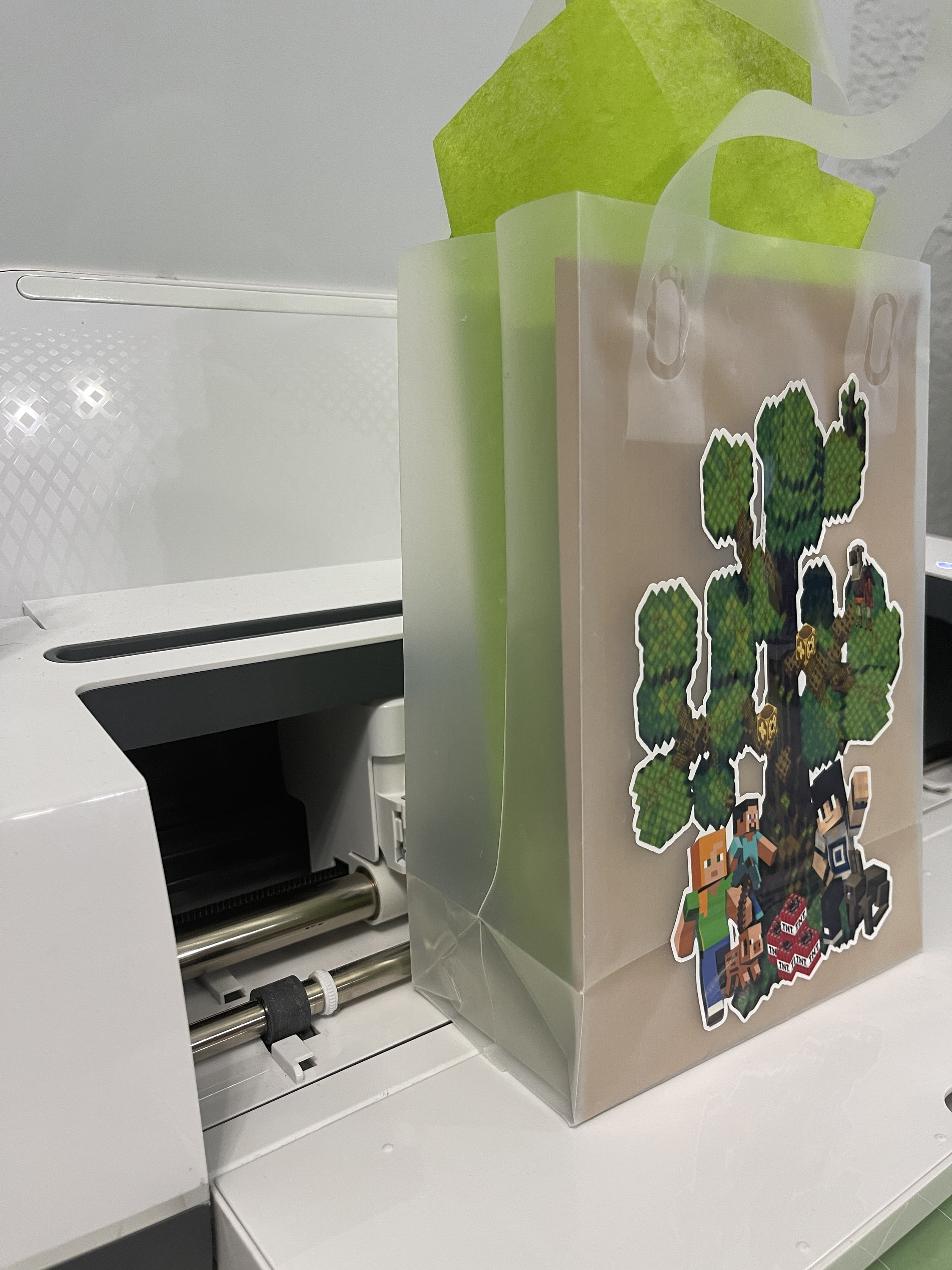 Clear Plastic Favor Bags w/ Custom Sticker