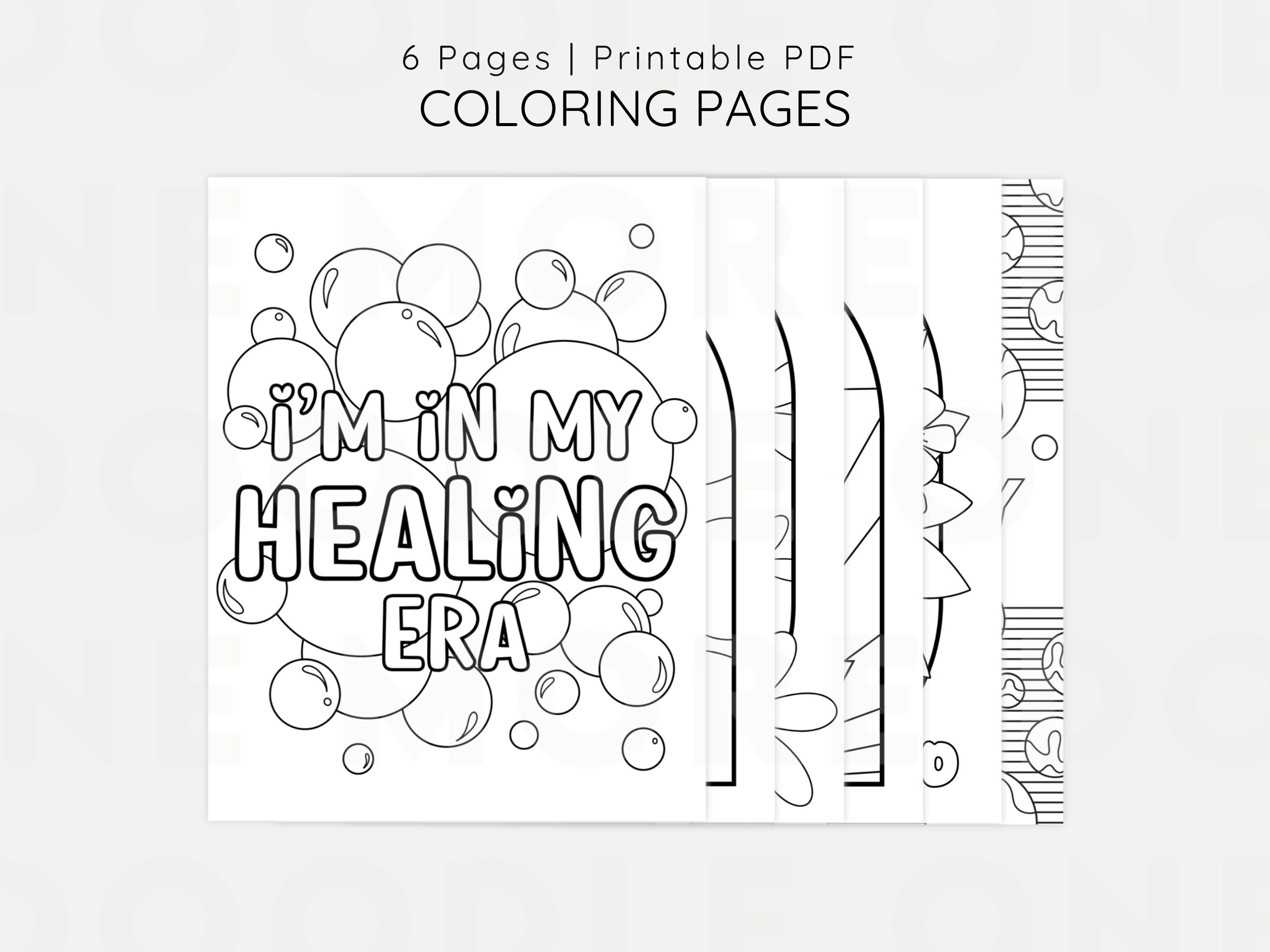 6 Mental Health Coloring Pages End the Stigma Printable - Etsy Australia