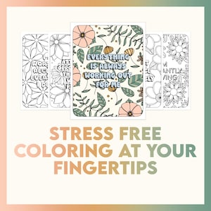 Kleurplaten Affirmaties: Kunstzinnige therapie geestelijke gezondheid (digitale download)