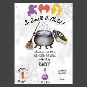 Customizable I Smell A Child Digital Invitiation