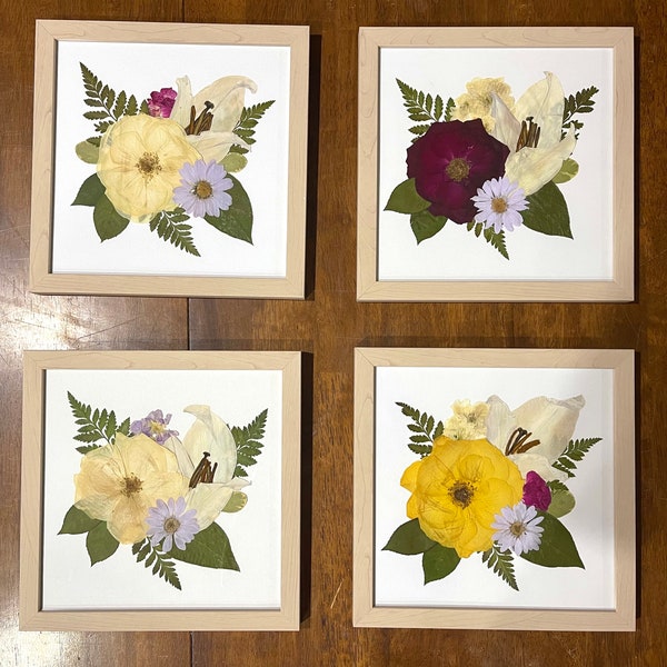 Custom Pressed Flower Preservation | Wedding Bouquet Preservation | Bridal Bouquet Preservation | Pressed Flower Frame | Floral Preservation